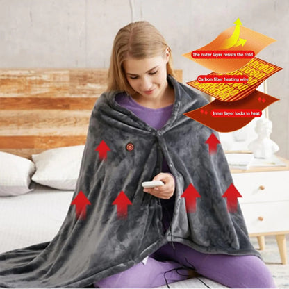 Quick Warmth Shawl with USB Power and Washable Cover