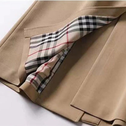 Essential Long Trench Coat with Customizable Fit for Everyday Use