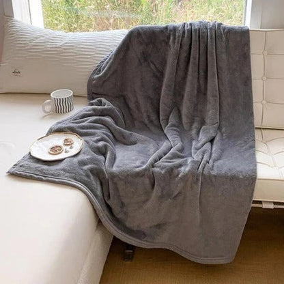 Reversible Waterproof Throw Blanket for Sofa and Bed - Machine Washable in Black, Brown, Gray