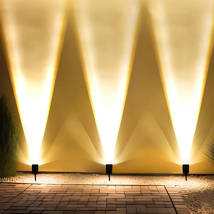 Waterproof Landscape Spotlight with RGB and Warm White LED – Solar Yard Light with Zoom Lens