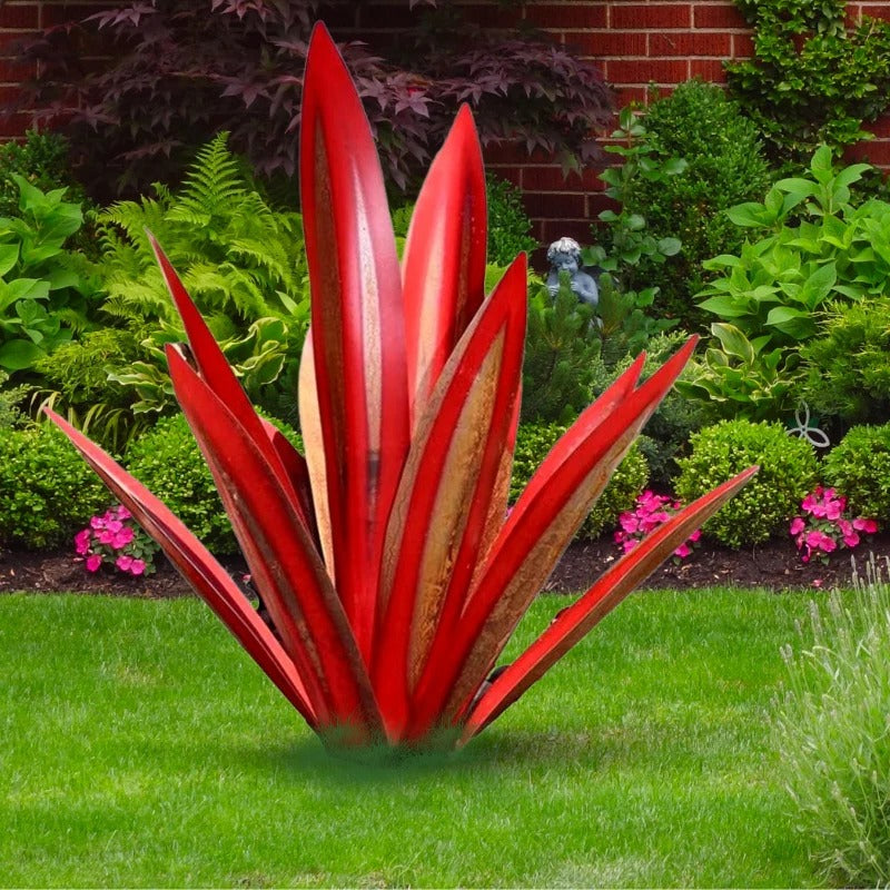 Rustic Steel Agave Plant Sculpture for Effortless Elegance