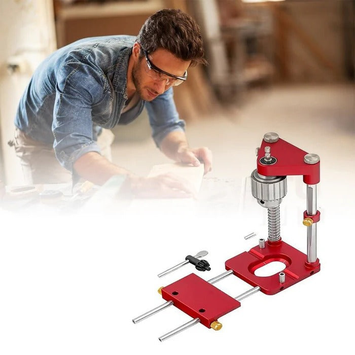 Precision Drill Guide for Woodworking with 2-Inch Capacity