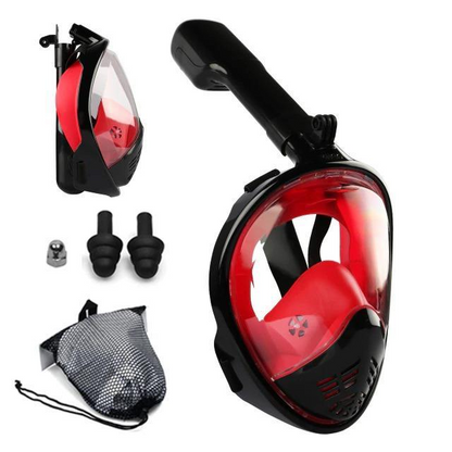 All-Around Snorkeling Mask with Ball Valve Seal and Camera Holder