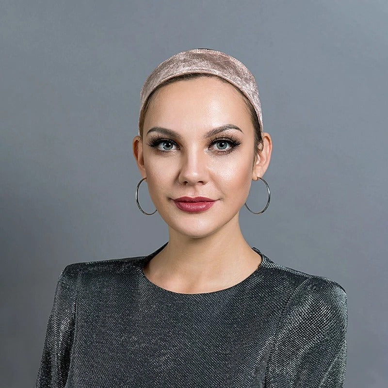 Adjustable Non-Slip Headband for Lace Front Wigs, Scarves & Hats - Beige & Coffee