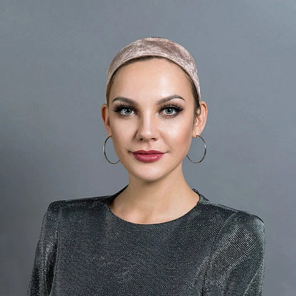 Adjustable Non-Slip Headband for Lace Front Wigs, Scarves & Hats - Beige & Coffee