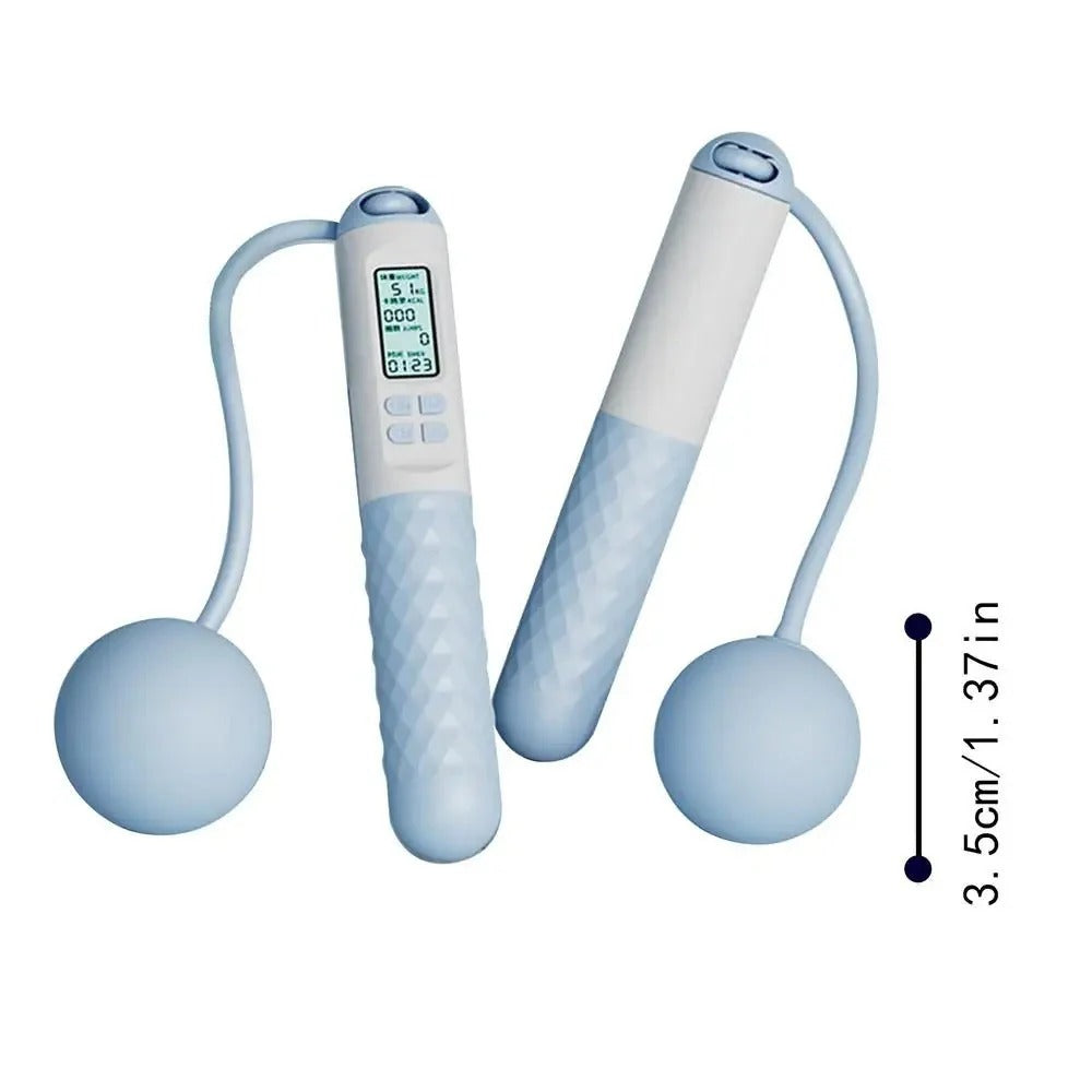 Digital Counter Cordless Weighted Jump Rope – Compact Indoor Skipping