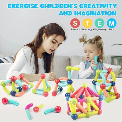 Magnetic Construction Blocks Set for Creative Learning and Play