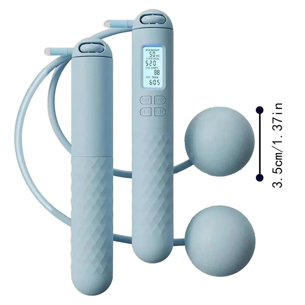 Digital Counter Cordless Weighted Jump Rope – Compact Indoor Skipping