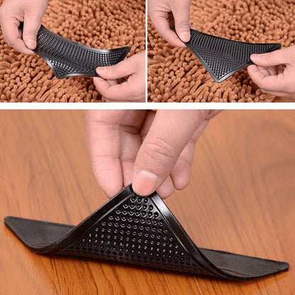 Transparent Dual-Surface Rug Gripper Pads with Adhesive Backing