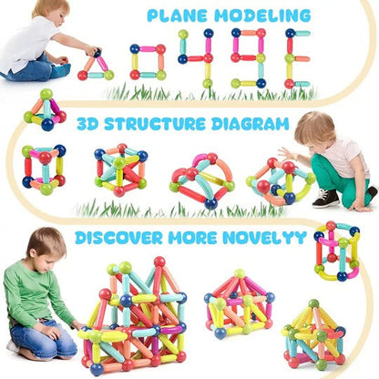 Magnetic Construction Blocks Set for Creative Learning and Play