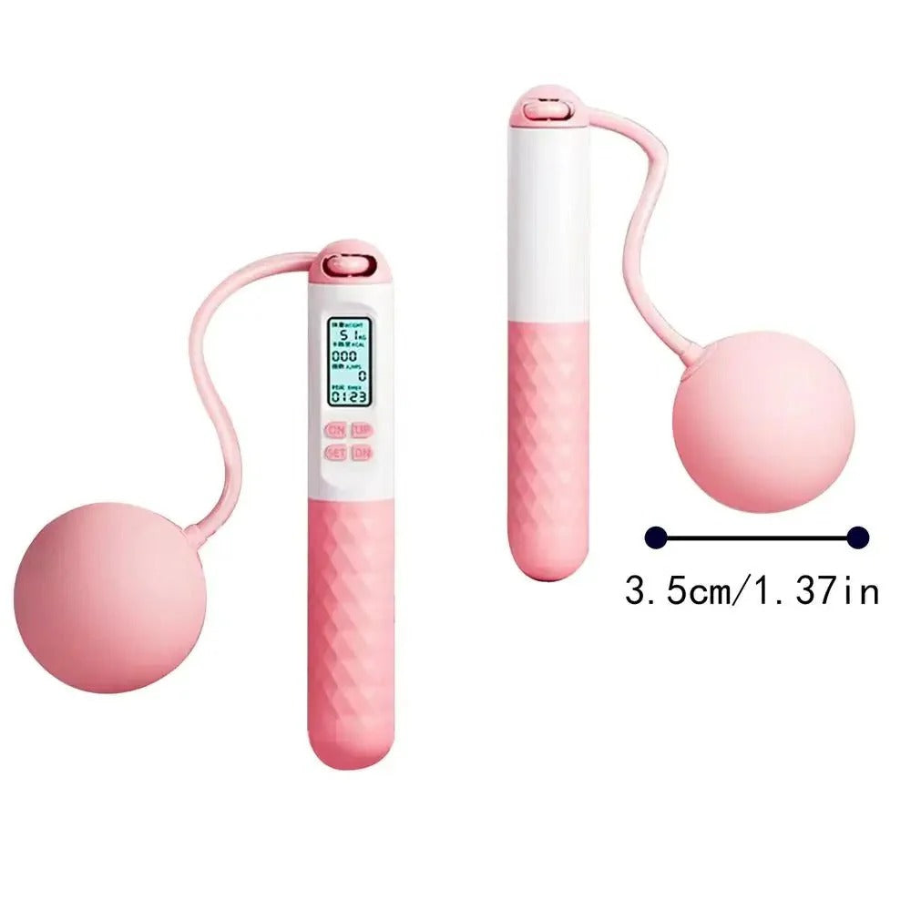 Digital Counter Cordless Weighted Jump Rope – Compact Indoor Skipping