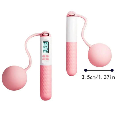 Digital Counter Cordless Weighted Jump Rope – Compact Indoor Skipping