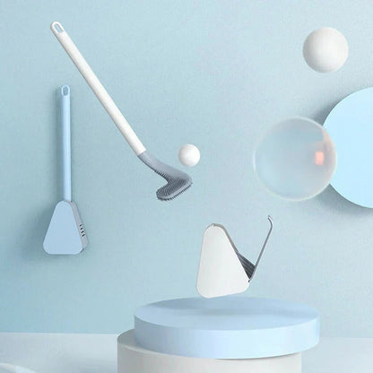 Self-Cleaning Toilet Brush with Enclosed Storage Base