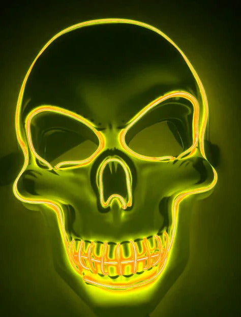 Glow-In-The-Dark Skeleton Mask for Festive Occasions