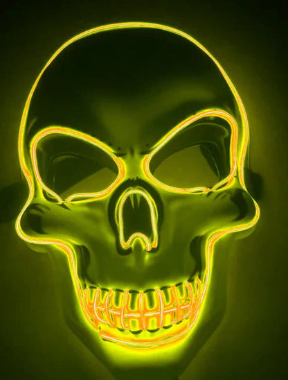 Glow-In-The-Dark Skeleton Mask for Festive Occasions