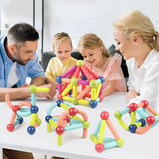 Magnetic Construction Blocks Set for Creative Learning and Play