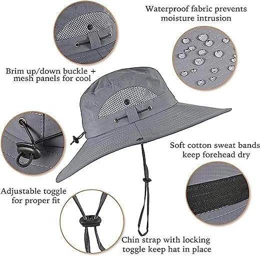 Versatile Sun Protection Hat with Integrated Cooling Fans