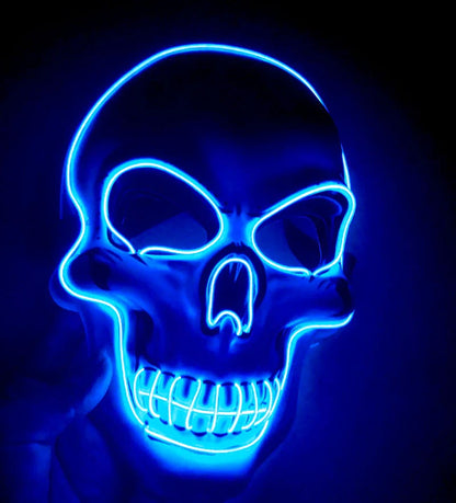 Glow-In-The-Dark Skeleton Mask for Festive Occasions