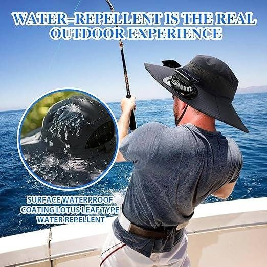 Versatile Sun Protection Hat with Integrated Cooling Fans