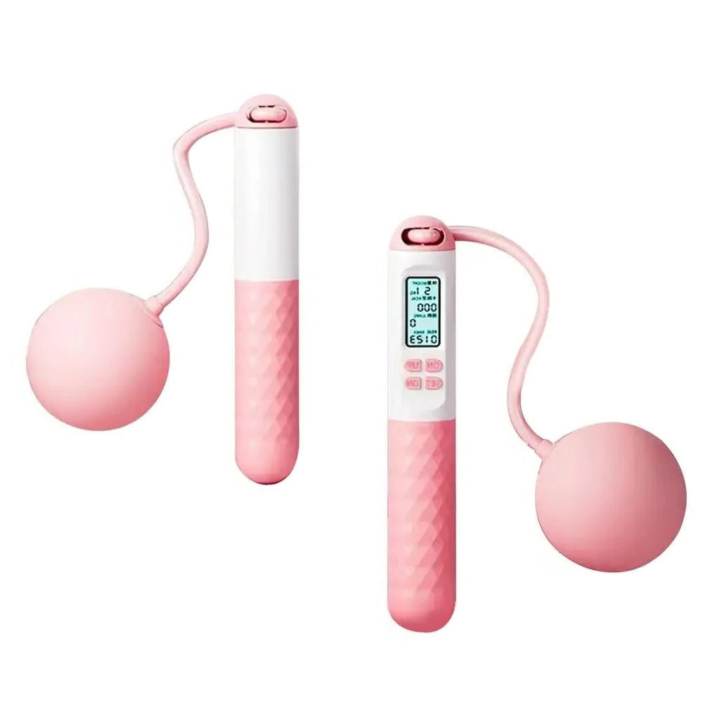 Digital Counter Cordless Weighted Jump Rope – Compact Indoor Skipping