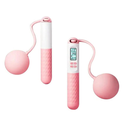 Digital Counter Cordless Weighted Jump Rope – Compact Indoor Skipping