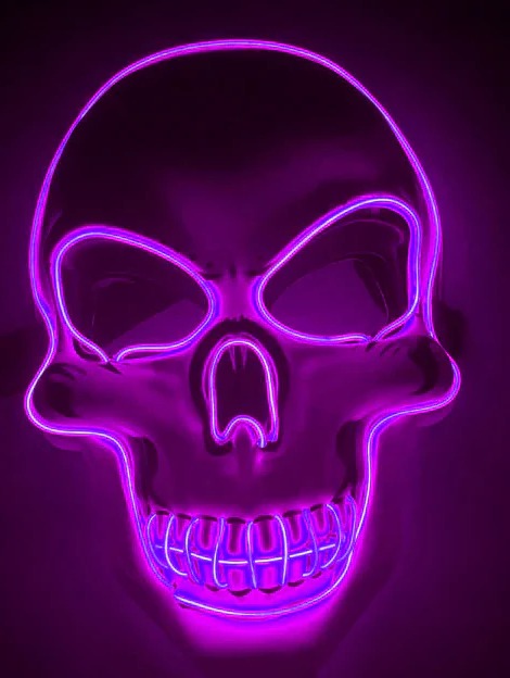 Glow-In-The-Dark Skeleton Mask for Festive Occasions