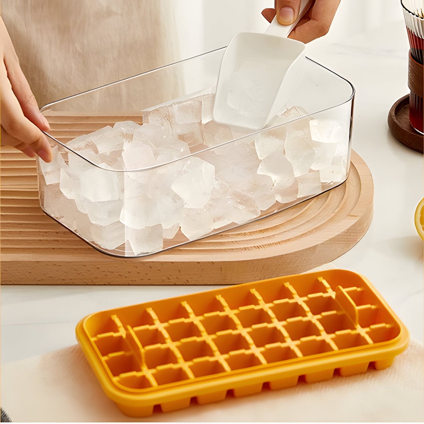 Quick Chill Ice Maker with Effortless Release and Storage