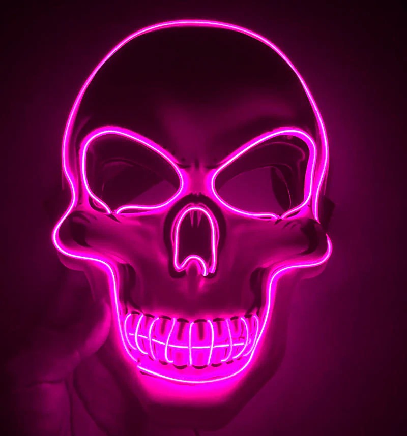 Glow-In-The-Dark Skeleton Mask for Festive Occasions