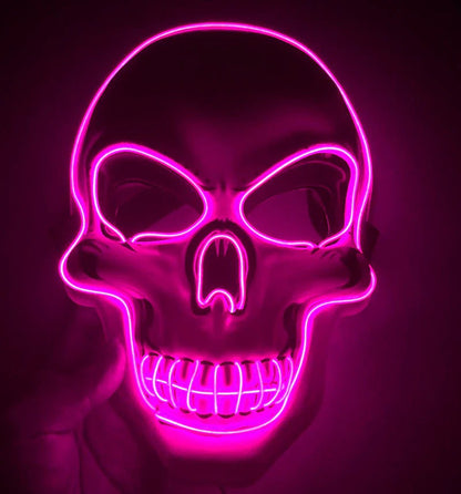 Glow-In-The-Dark Skeleton Mask for Festive Occasions