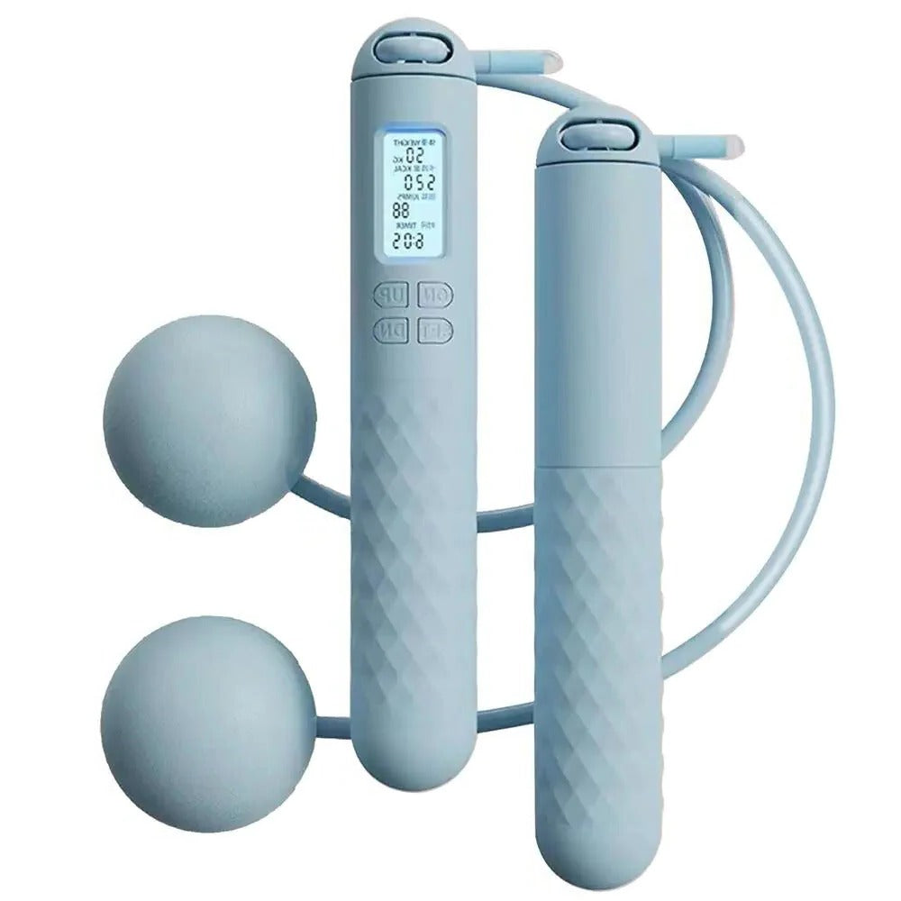 Digital Counter Cordless Weighted Jump Rope – Compact Indoor Skipping
