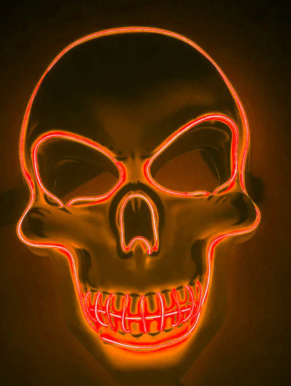 Glow-In-The-Dark Skeleton Mask for Festive Occasions