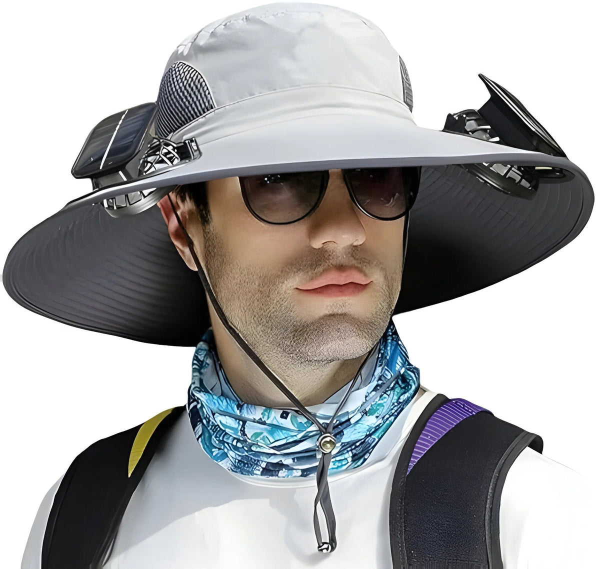 Versatile Sun Protection Hat with Integrated Cooling Fans