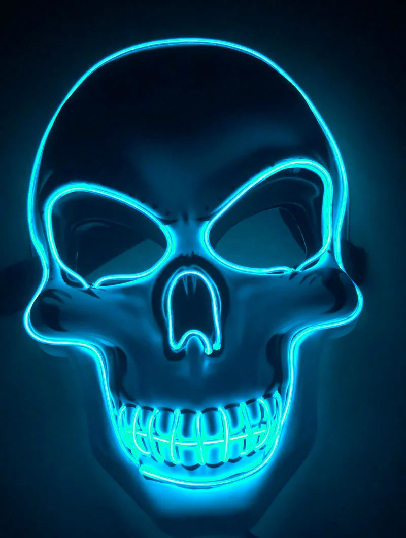 Glow-In-The-Dark Skeleton Mask for Festive Occasions