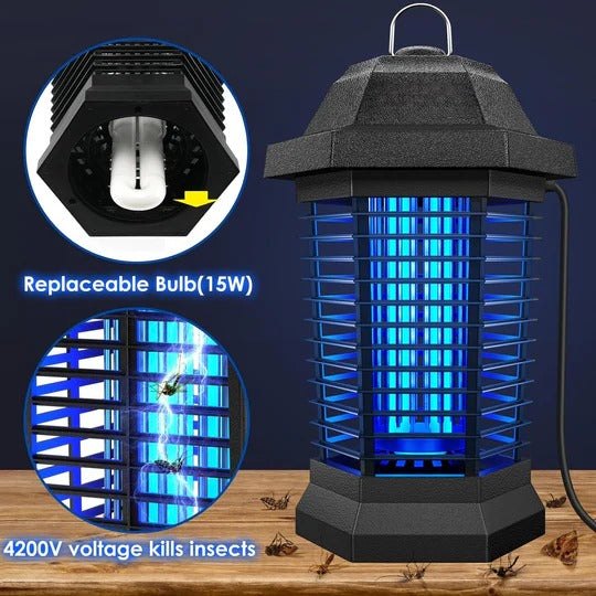 Eco-Friendly Insect Zapper Light for Home and Garden Use