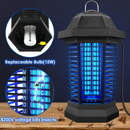 Eco-Friendly Insect Zapper Light for Home and Garden Use