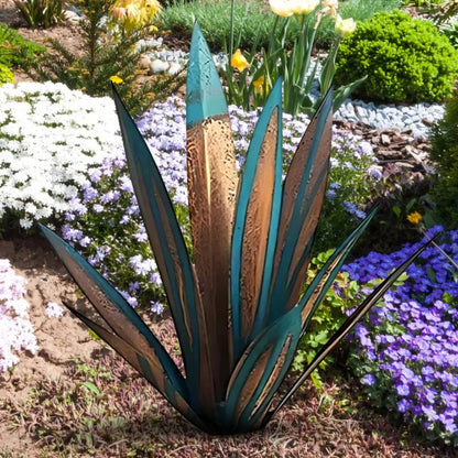 Rustic Steel Agave Plant Sculpture for Effortless Elegance