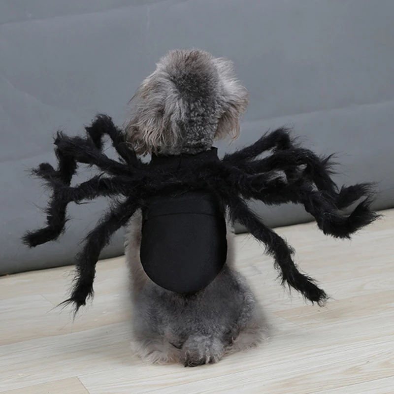 Creepy Crawler Pet Outfit with Eight Faux Legs and Adjustable Straps
