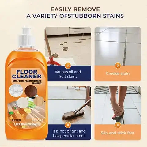 Eco-Friendly Floor Cleaner with Zesty Lemon Fragrance - 3.38 oz