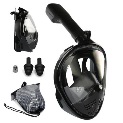 All-Around Snorkeling Mask with Ball Valve Seal and Camera Holder