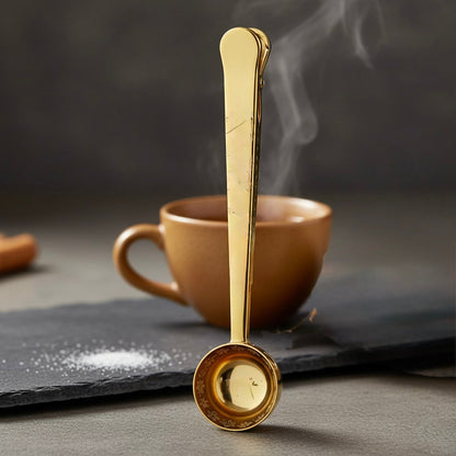 Dual-Function Tea Measure and Clip for Freshness
