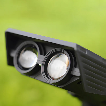Waterproof Landscape Spotlight with RGB and Warm White LED – Solar Yard Light with Zoom Lens
