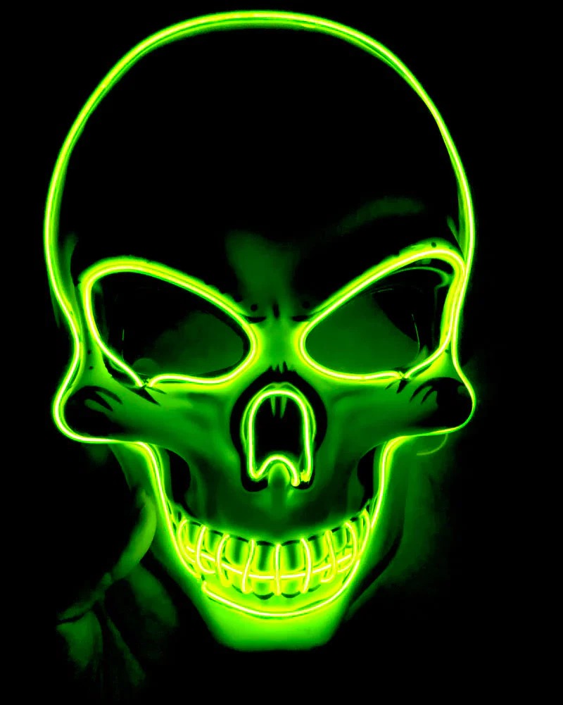 Glow-In-The-Dark Skeleton Mask for Festive Occasions