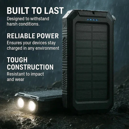 Ultra-Reliable Solar Power Bank with Dual Charging Ports