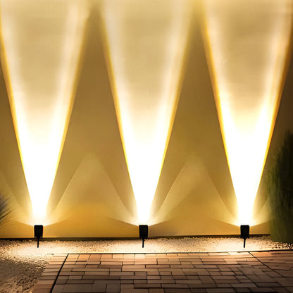 Versatile Solar-Powered Spotlight with Adjustable Focus and Color Modes