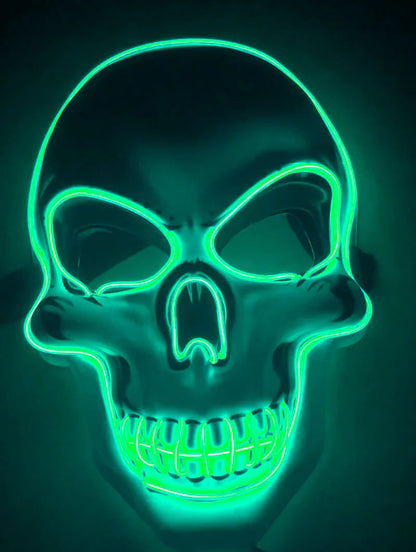 Glow-In-The-Dark Skeleton Mask for Festive Occasions