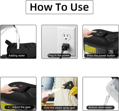 Powerful Handheld Steam Cleaner with 4.5 Bar Pressure & 5 Attachments