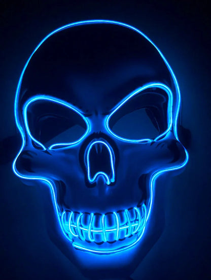 Glow-In-The-Dark Skeleton Mask for Festive Occasions