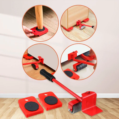 Durable Furniture Moving Kit with Dolly, Lifter Tool, and Wheels for Sofa, Mattress, or Appliance