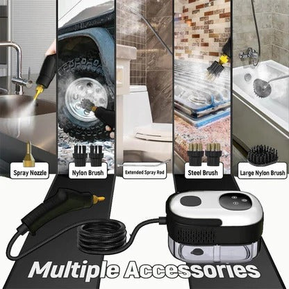 Powerful Handheld Steam Cleaner with 4.5 Bar Pressure & 5 Attachments
