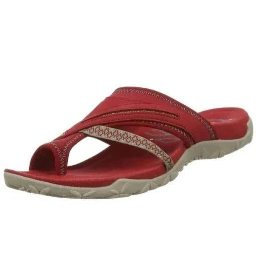 Ladies’ Easy Slip-On Cross-Strap Sandals for Everyday Wear